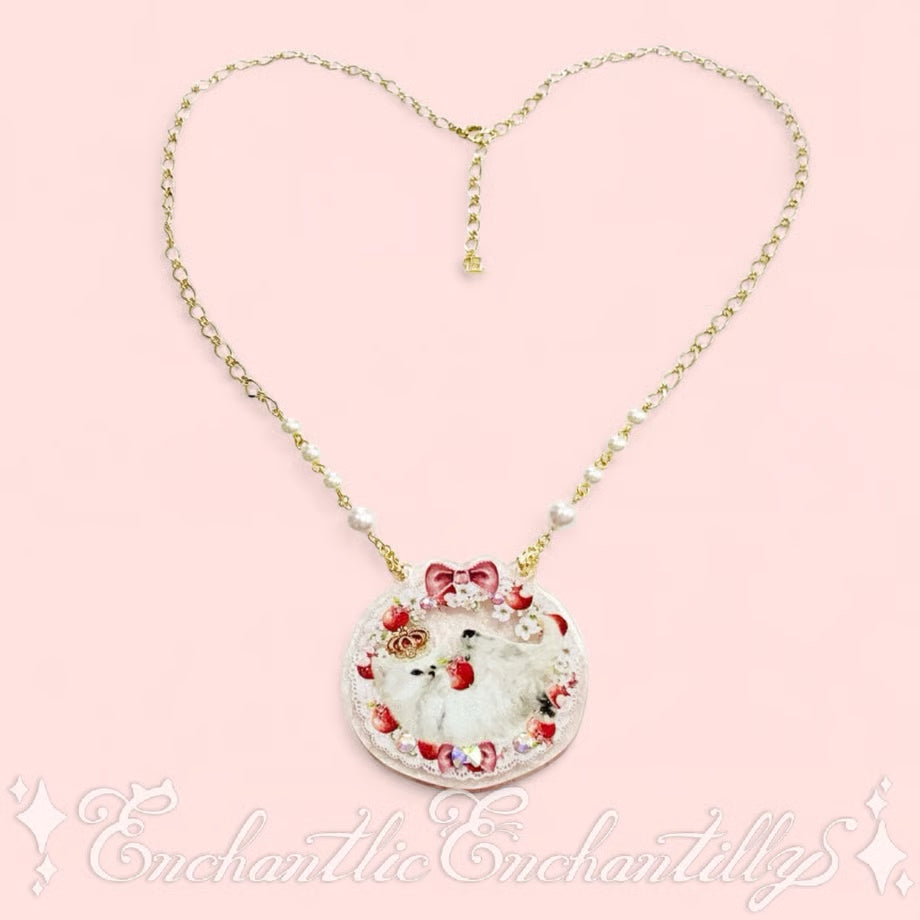 Prelily ~Dreaming Red Apple Necklace