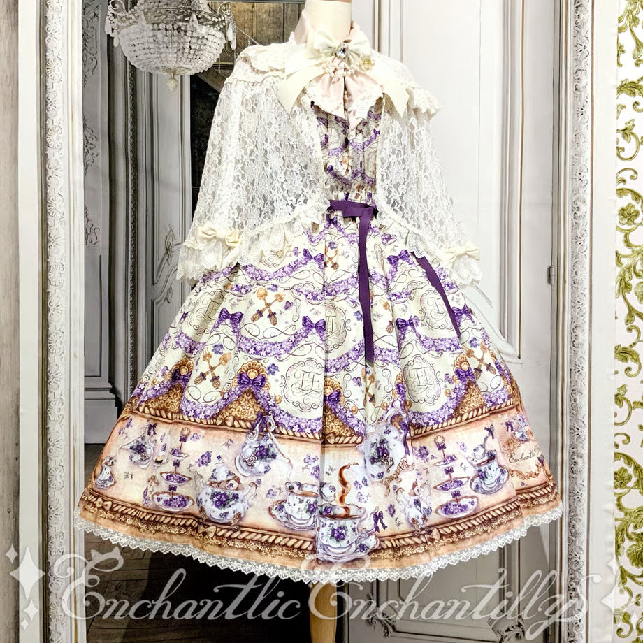 Violet Tea Party Tiered JSK