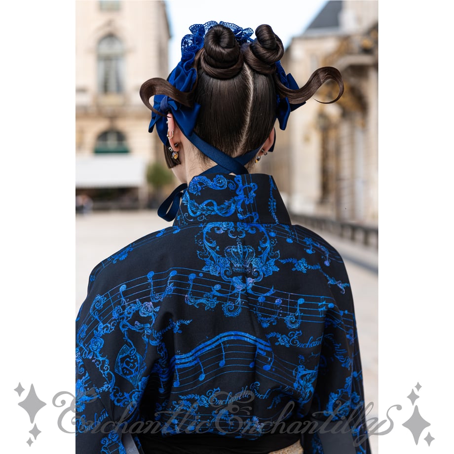 Antique Elegance Piano Pattern Yukata