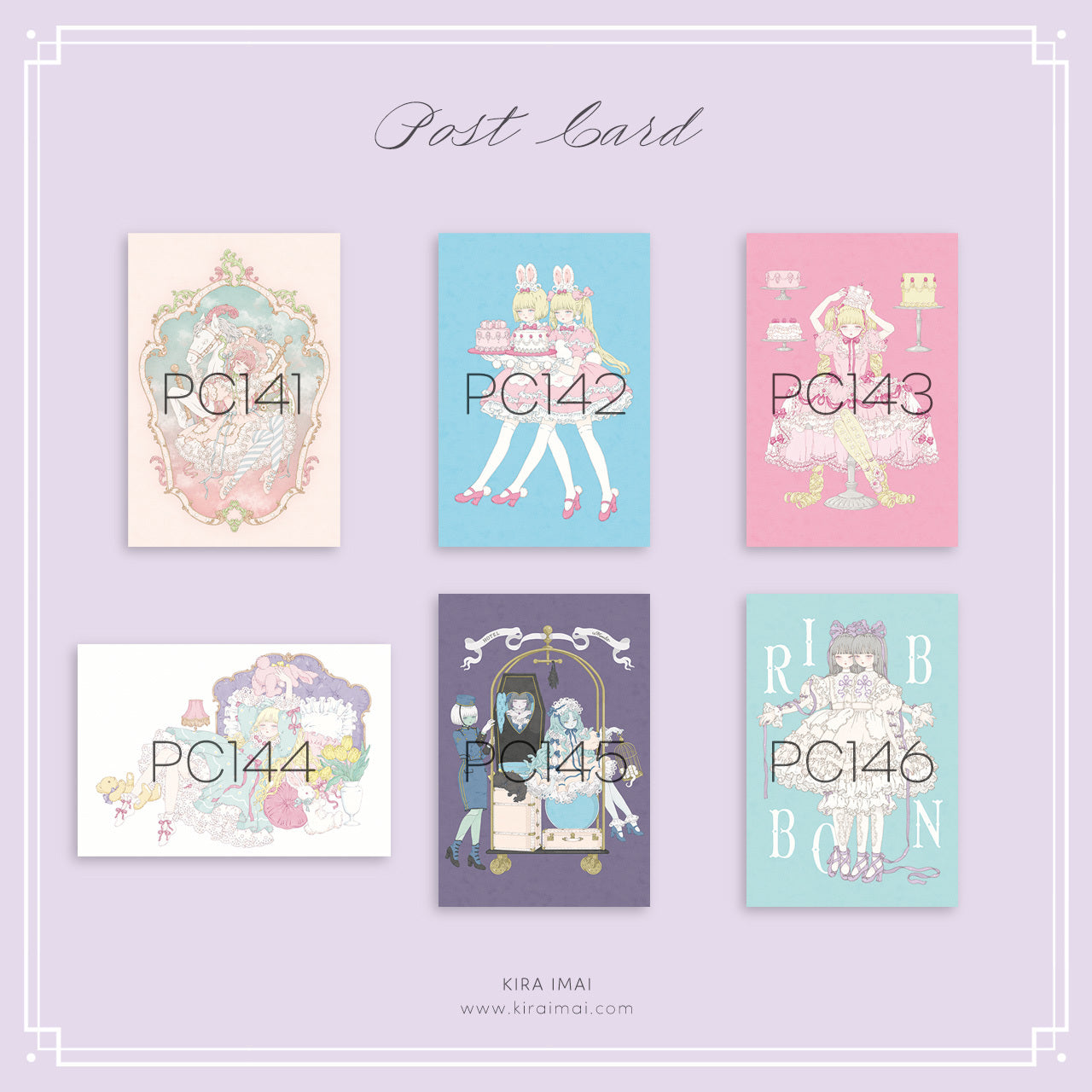 Imai Kira Post Cards: No. 50 ~ 158