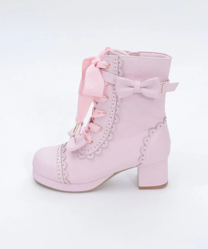 Classical Ribbon Mid Boots