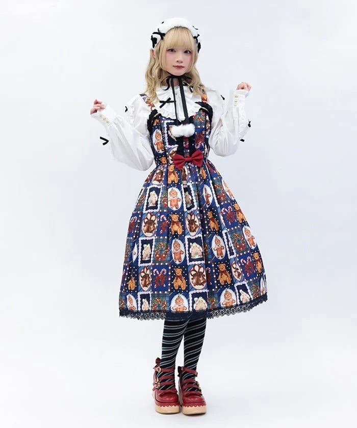 Christmas Print Jumper Skirt