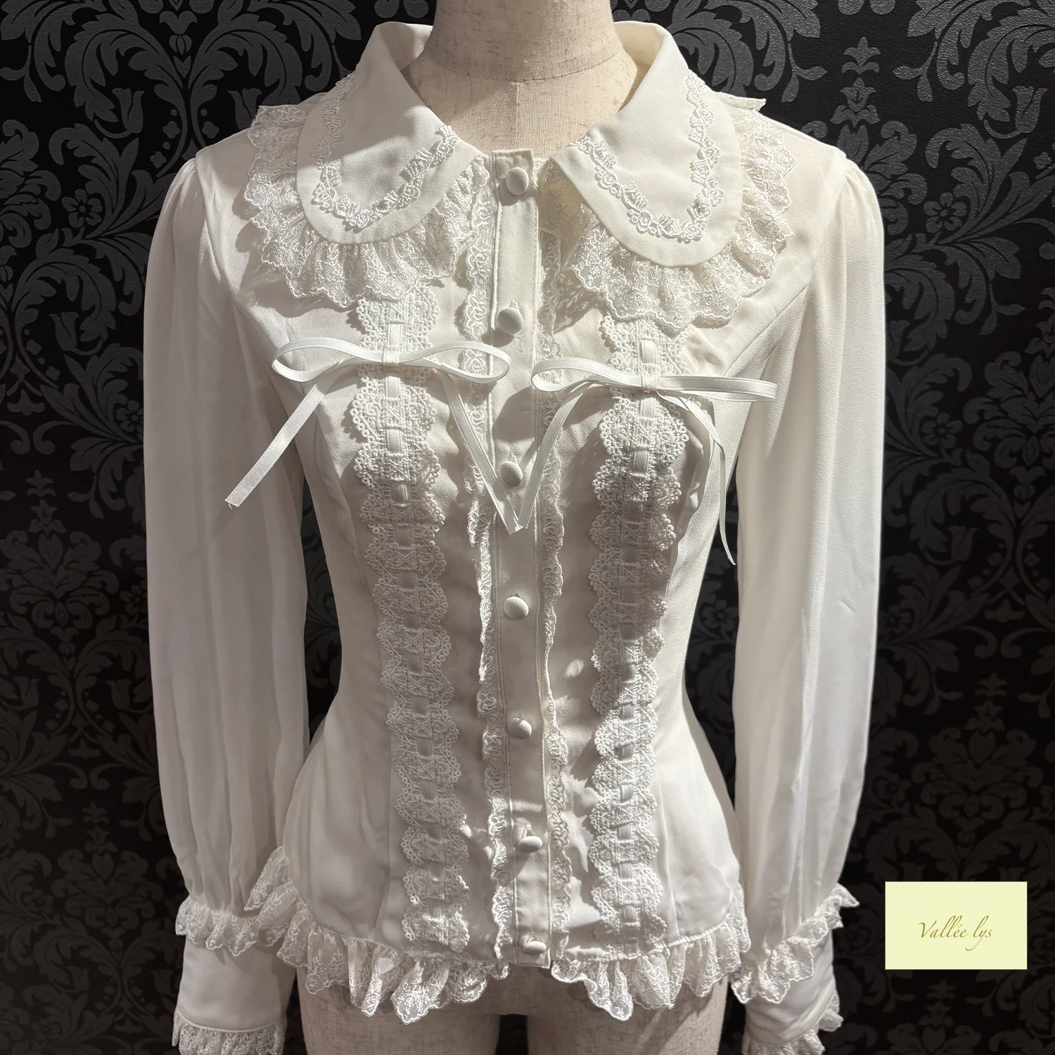 Dreams Ladder Lace Long Sleeved Blouse