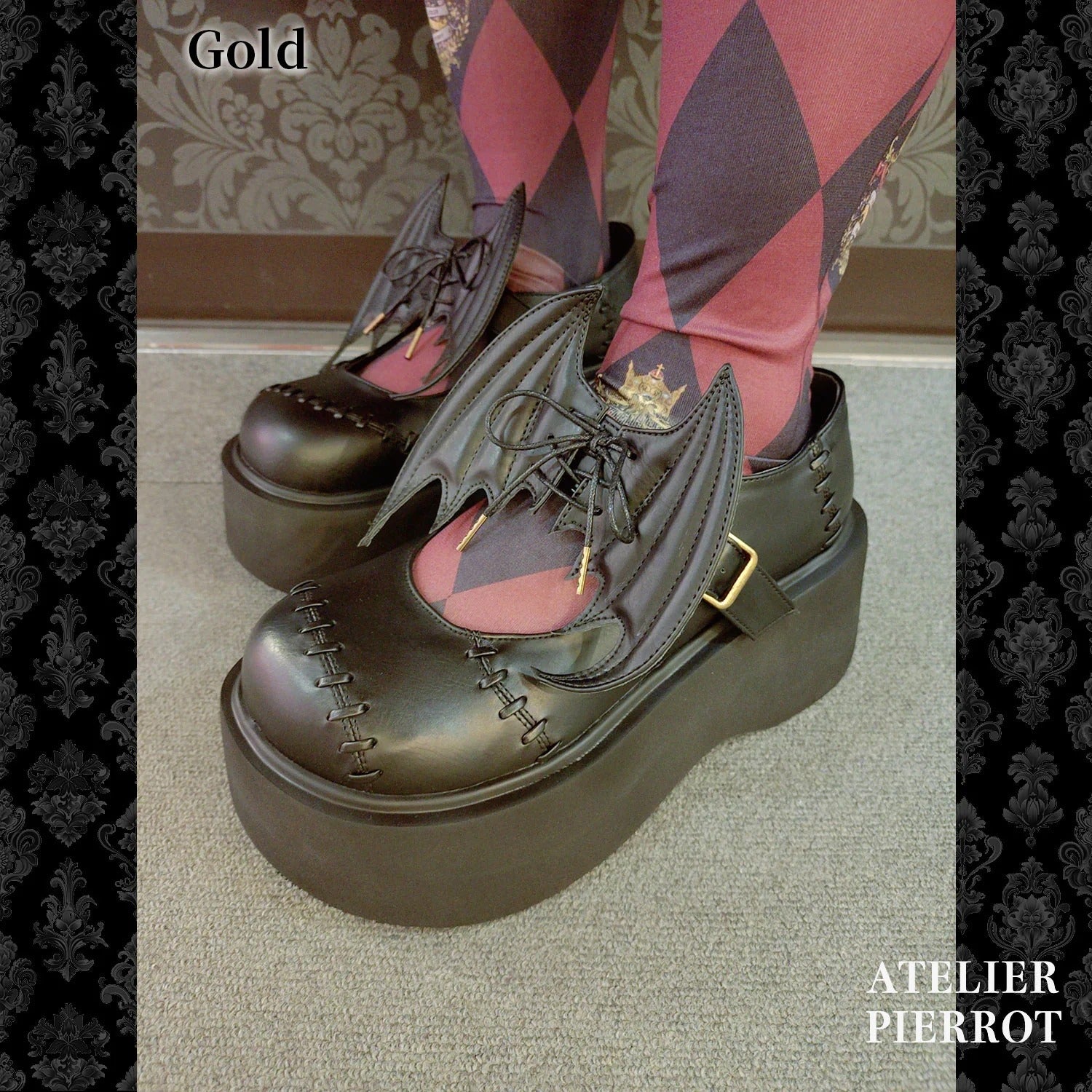 “Nocturnal Grave” Batwing Mended Shoes