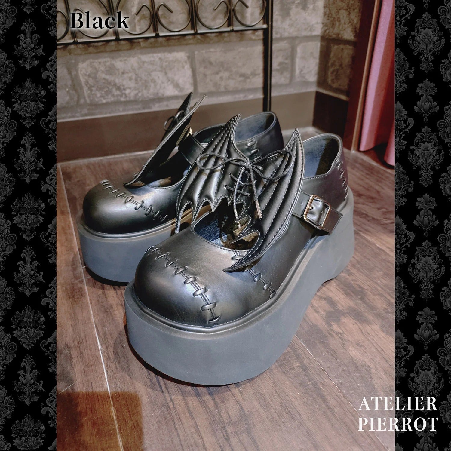 “Nocturnal Grave” Batwing Mended Shoes