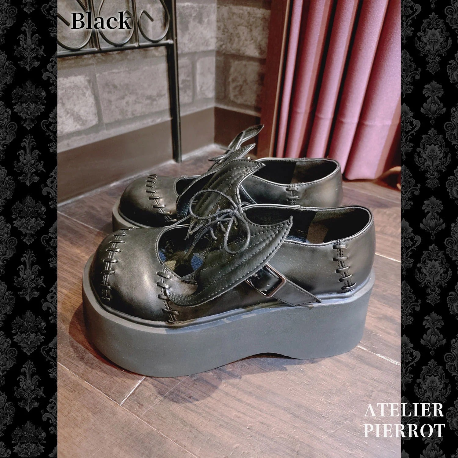 “Nocturnal Grave” Batwing Mended Shoes