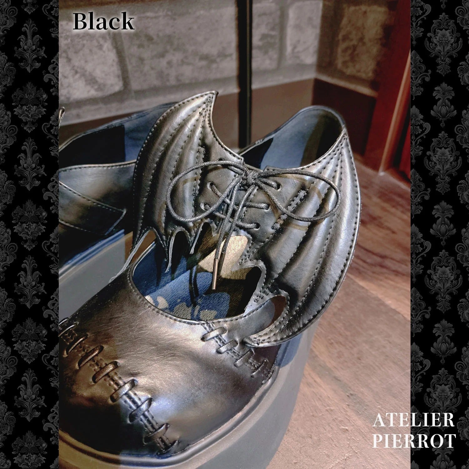 “Nocturnal Grave” Batwing Mended Shoes