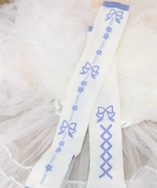 Flora Pearl Overknee Socks