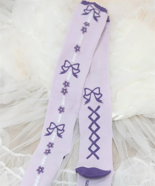 Flora Pearl Overknee Socks