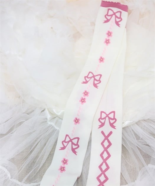 Flora Pearl Overknee Socks