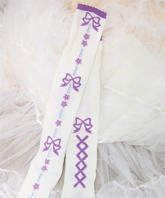 Flora Pearl Overknee Socks