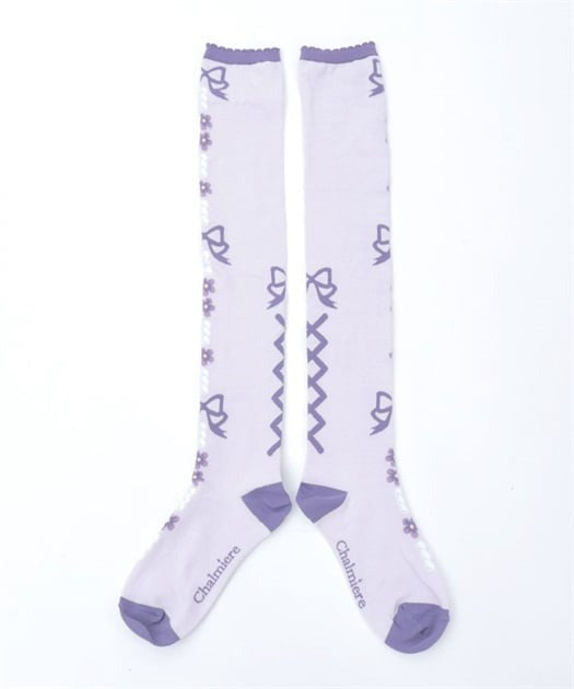 Flora Pearl Overknee Socks