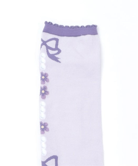 Flora Pearl Overknee Socks