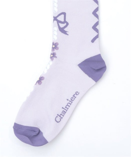 Flora Pearl Overknee Socks