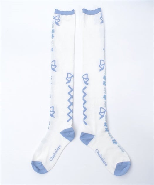 Flora Pearl Overknee Socks