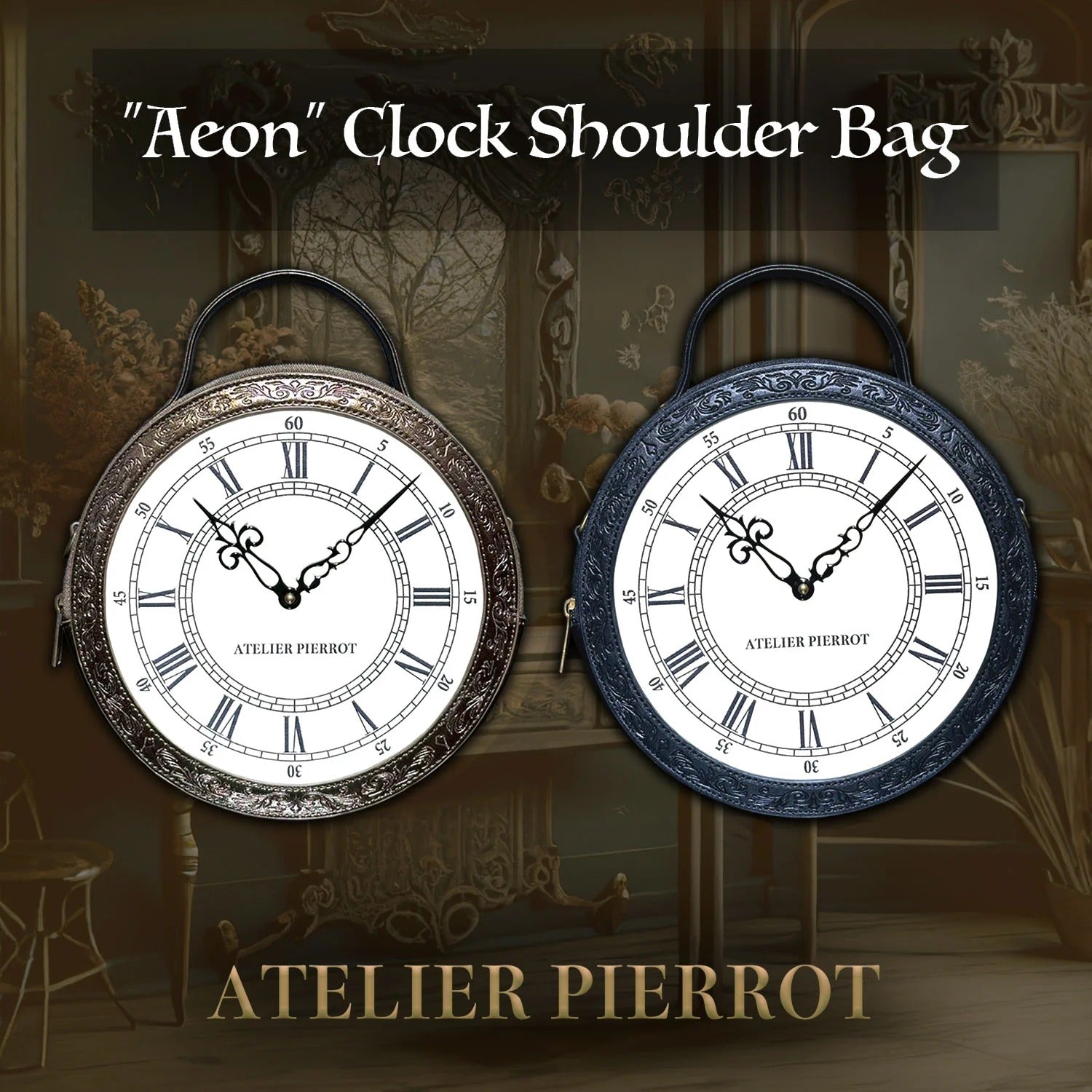 “Aeon” Clock Shoulder Bag