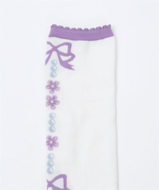 Flora Pearl Overknee Socks