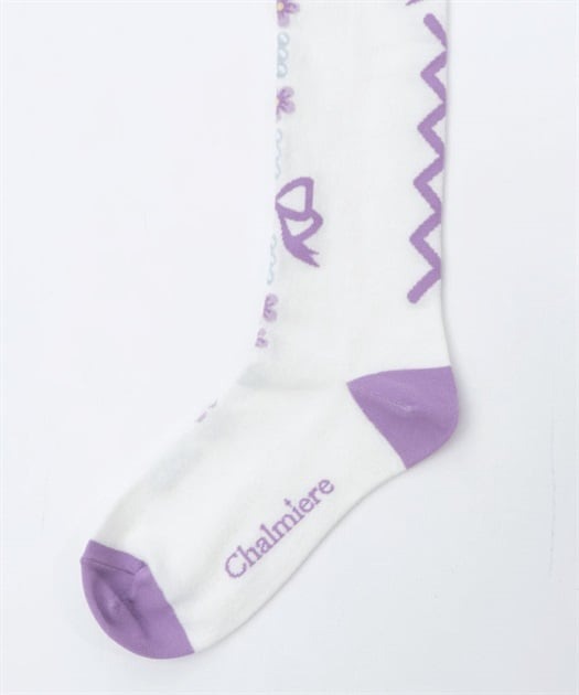 Flora Pearl Overknee Socks