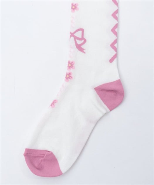 Flora Pearl Overknee Socks