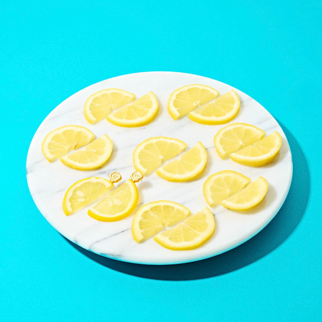 Fresh Lemon Pierced Earrings (Pair)
