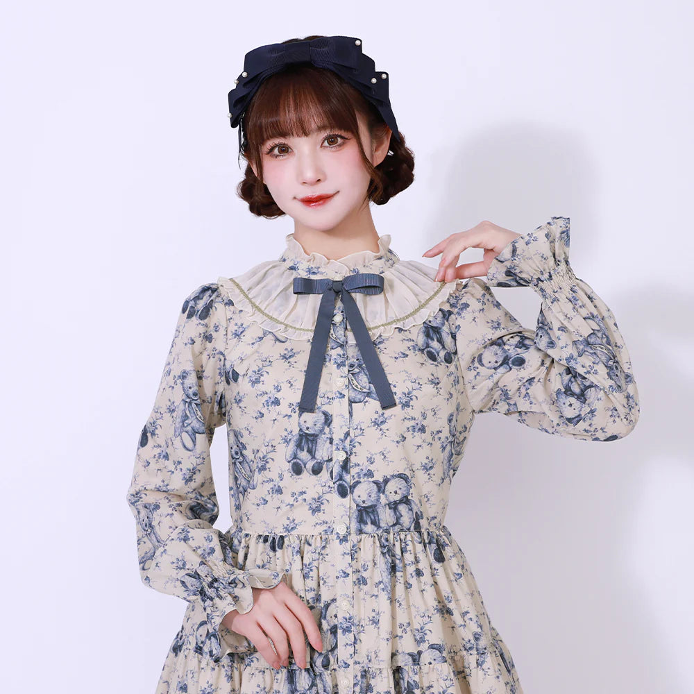 Vintage Bear Front Button Dress