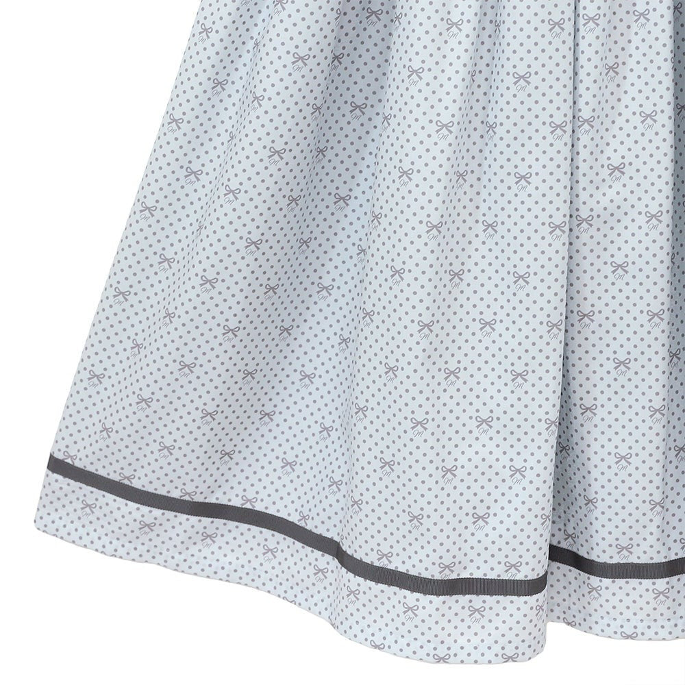 Little Dot Ribbon Frill Collar One Piece