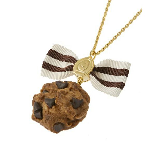Chocolate Chip Ribbon Cake Necklace