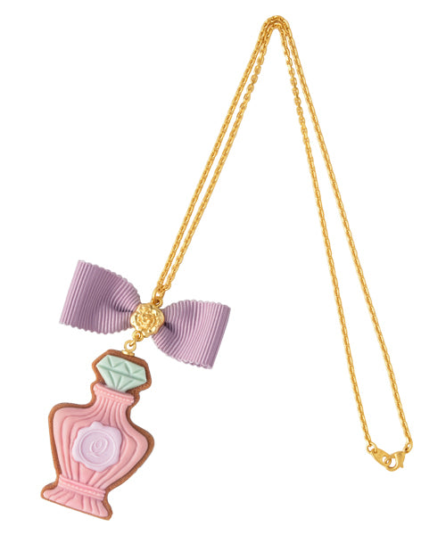 [Q-pot. X Misako Aoki] Classic Rose Perfume Sugar Cookie Necklace - Pink