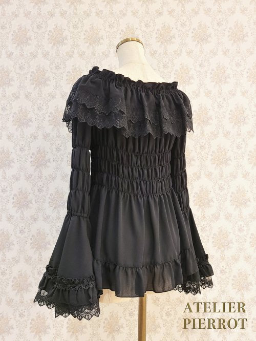 Shirring Princess Sleeve Blouse