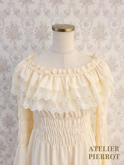 Shirring Princess Sleeve Blouse