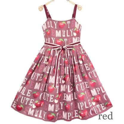 Alphabet Apple Sleeveless Dress