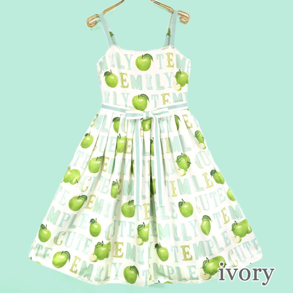 Alphabet Apple Sleeveless Dress