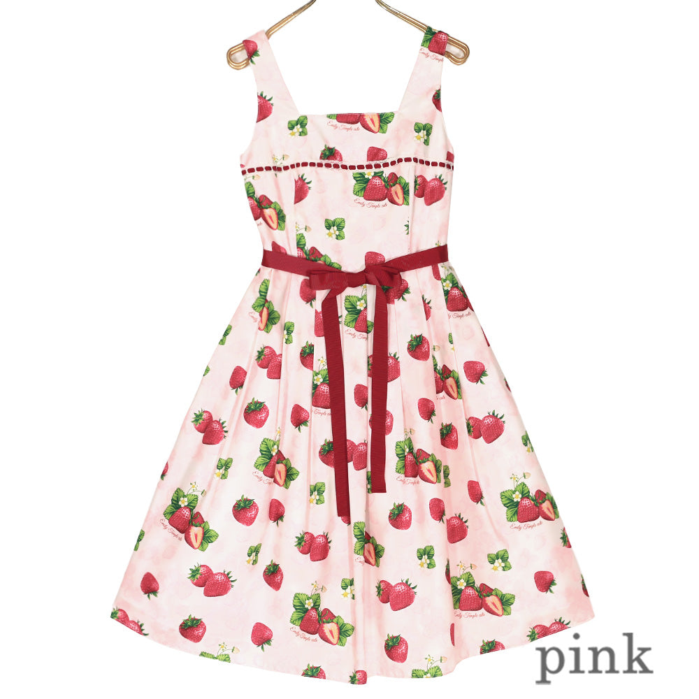 Dear Strawberry Sleeveless Dress