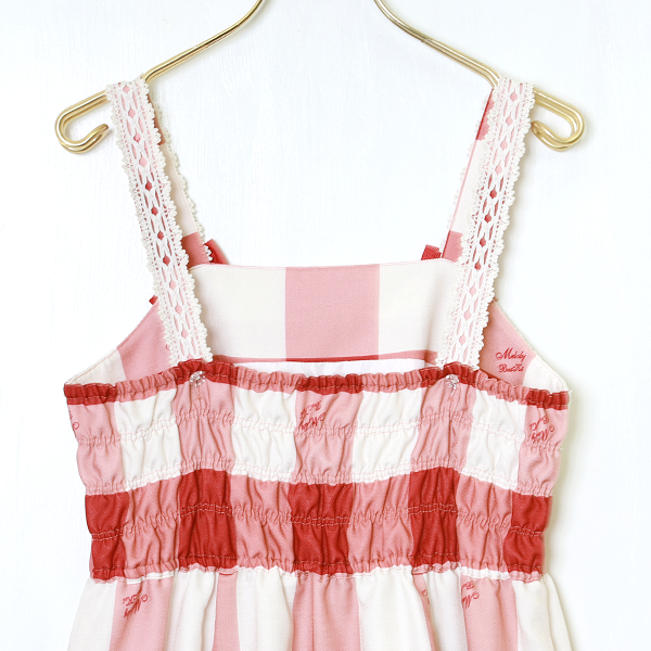 Melody Block Check Jumper Dress