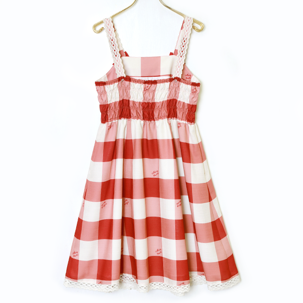 Melody Block Check Jumper Dress