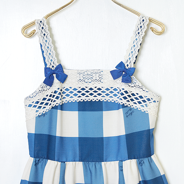 Melody Block Check Jumper Dress