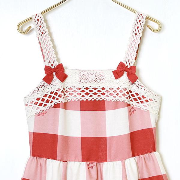 Melody Block Check Jumper Dress