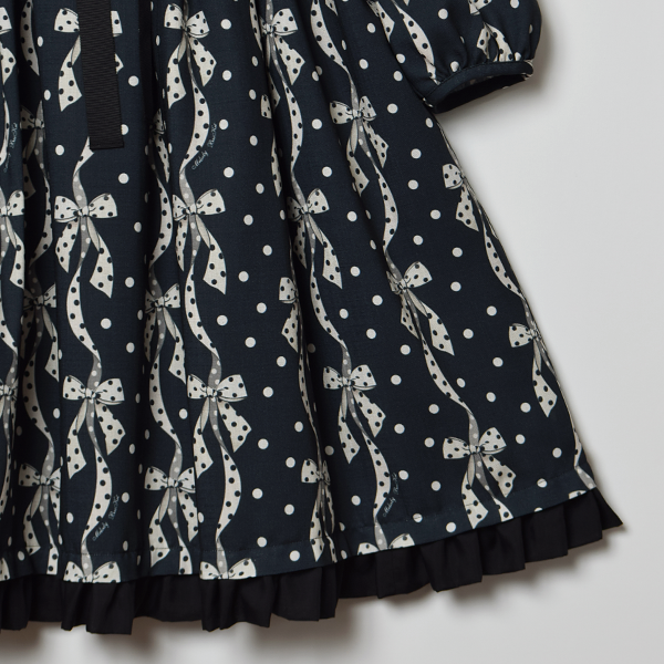 Dot Ribbon Knot Dress