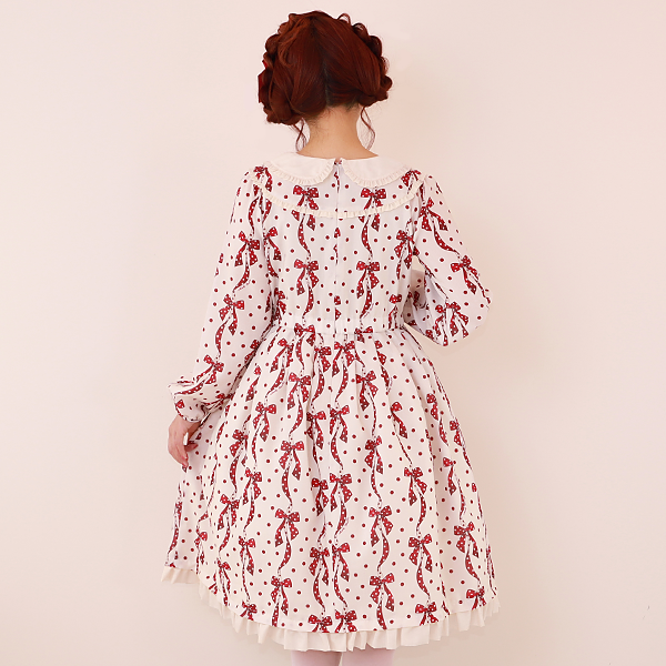 Dot Ribbon Knot Dress