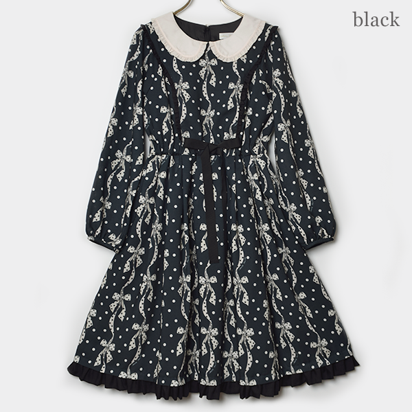 Dot Ribbon Knot Dress