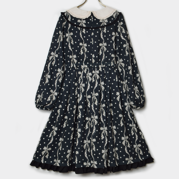 Dot Ribbon Knot Dress