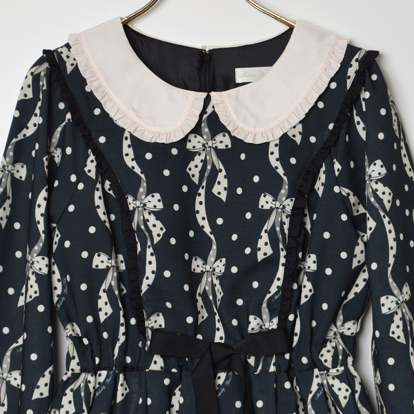 Dot Ribbon Knot Dress