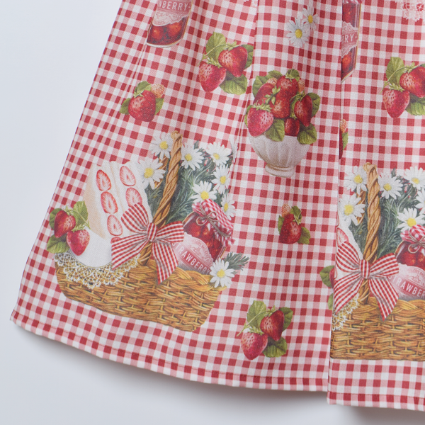 Strawberry Picnic Sailor Sleeveless Dress