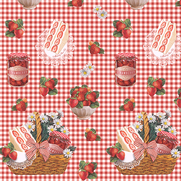 Strawberry Picnic Sailor Sleeveless Dress
