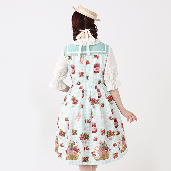 Strawberry Picnic Sailor Sleeveless Dress