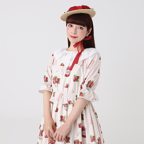 Strawberry Picnic Tiered Frill Dress