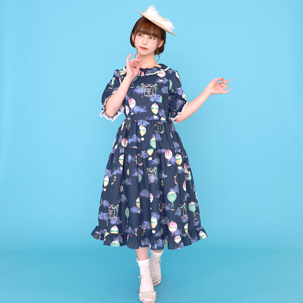 Sky Balloon Tiered Dress