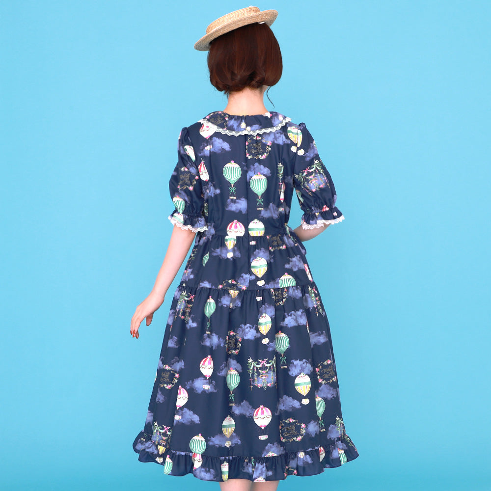 Sky Balloon Tiered Dress