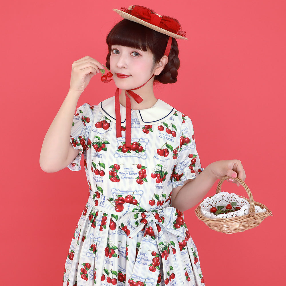 Fresh Cherry Collared Dress