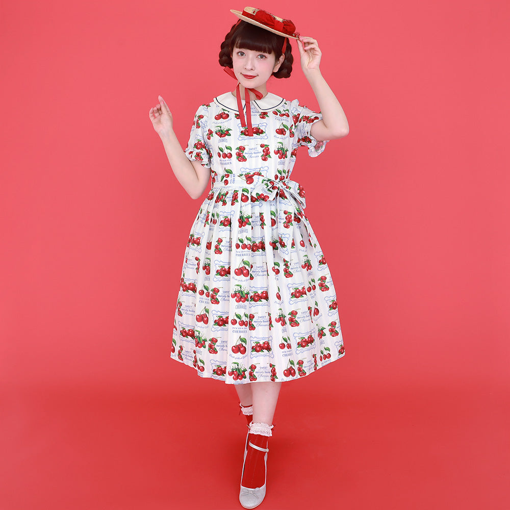 Fresh Cherry Collared Dress
